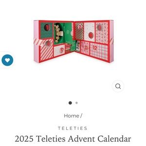 Teleties Advent Calendar Hair Accessories Set - Red, Green, Pink NWT